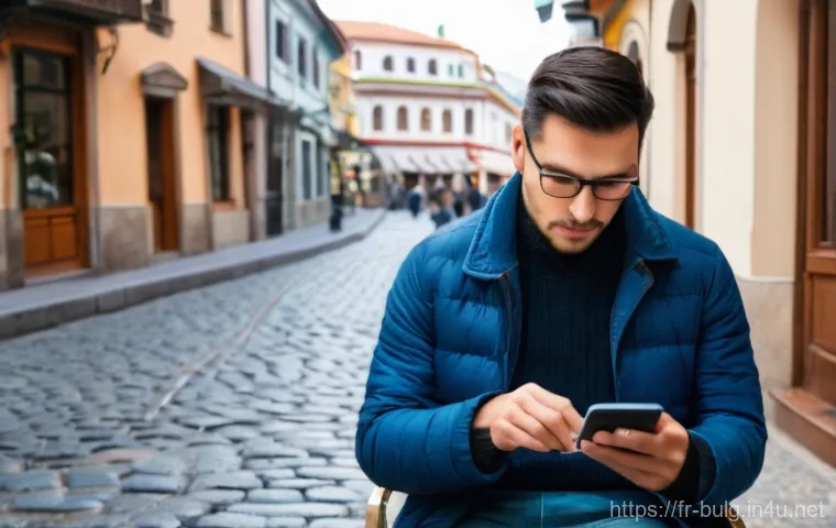 불가리아 환율 및 화폐 사용법 - **Prompt:** A contemporary urban scene in Sofia, Bulgaria. A young adult, dressed in modern, modest ...