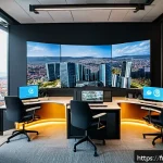 불가리아 유럽 내 경제적 위상 - A modern Bulgarian tech startup office in Sofia bustling with young entrepreneurs collaborating on A...